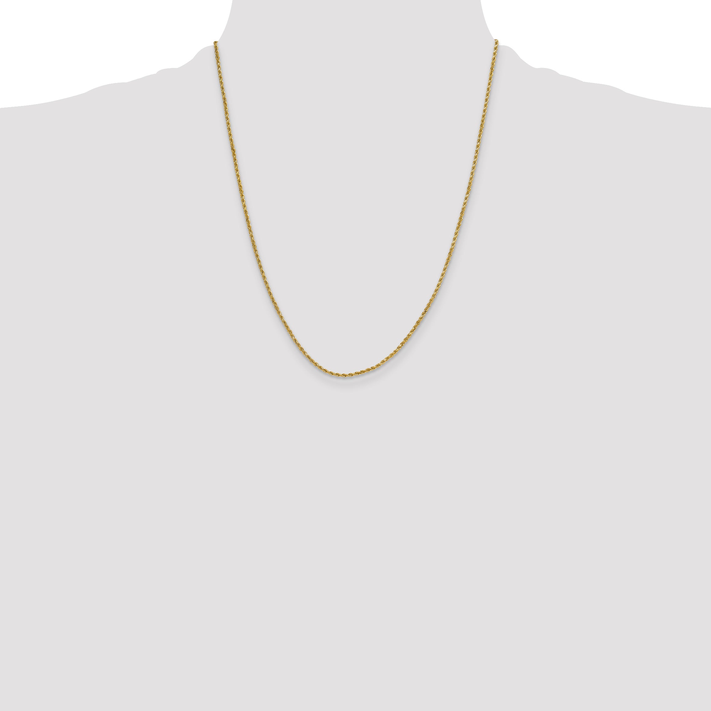 14k 2.0mm Semi-solid D/C Rope Chain