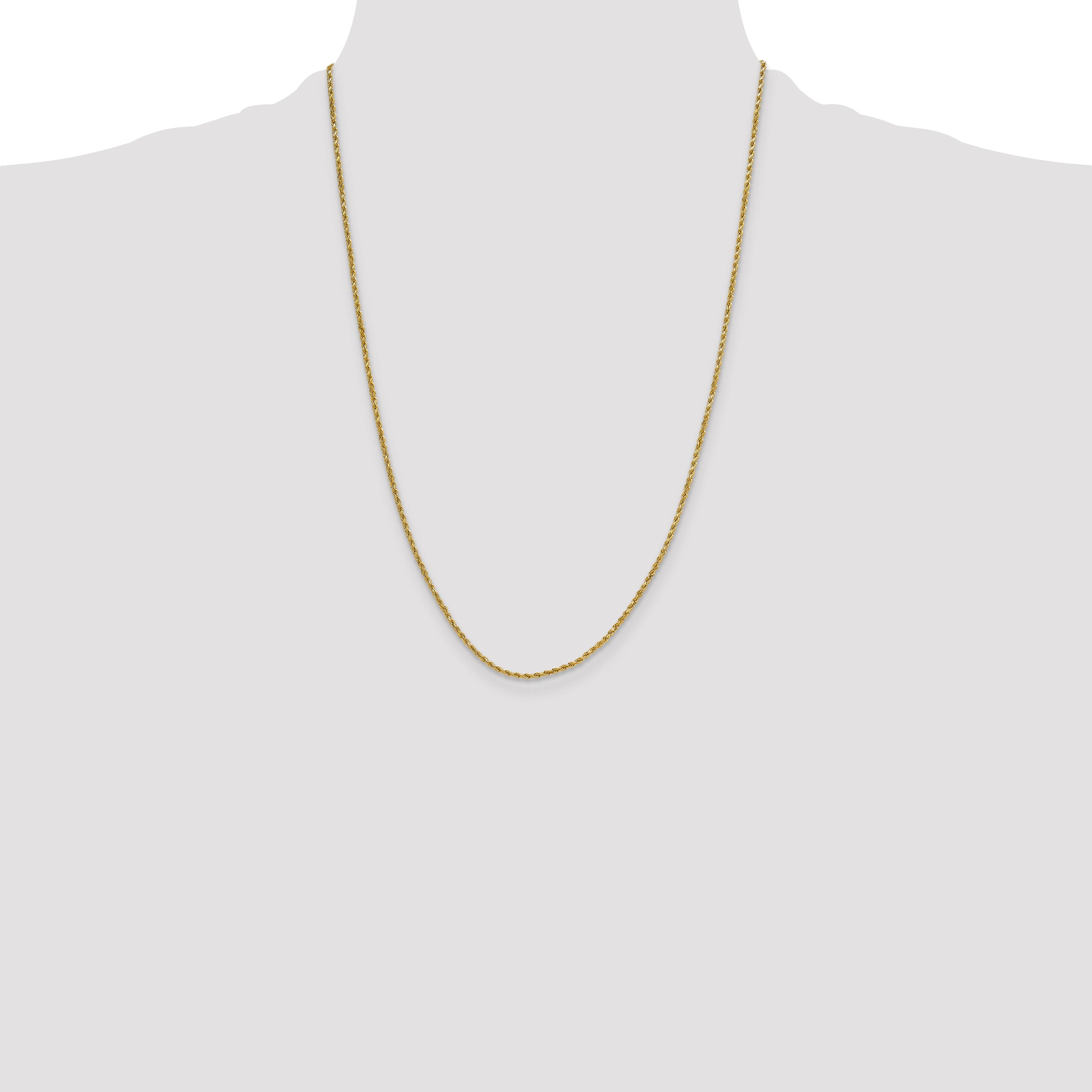 14k 2.0mm Semi-solid D/C Rope Chain