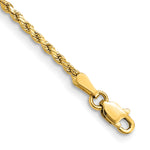 14k 2.0mm Semi-solid D/C Rope Chain