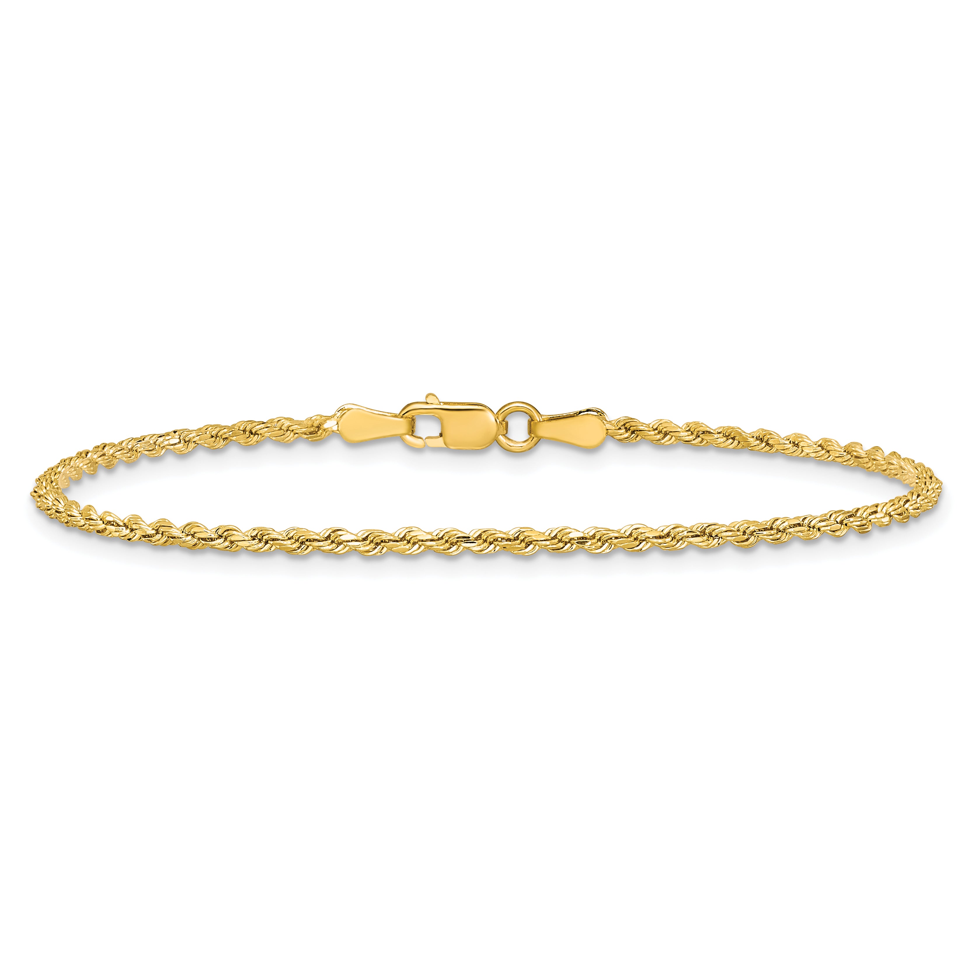 14k 2.0mm Semi-solid D/C Rope Chain