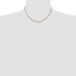 14k 2.25mm Semi-solid D/C Rope Chain