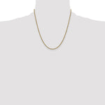 14k 2.25mm Semi-solid D/C Rope Chain