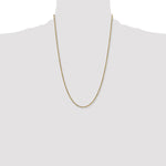 14k 2.25mm Semi-solid D/C Rope Chain