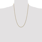 14k 2.25mm Semi-solid D/C Rope Chain