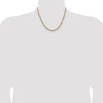 14k 2.5mm Semi-solid D/C Rope Chain