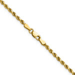14k 2.5mm Semi-solid D/C Rope Chain