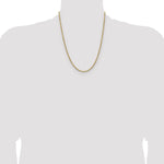14k 2.5mm Semi-solid D/C Rope Chain