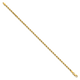 14k 2.5mm Semi-solid D/C Rope Chain