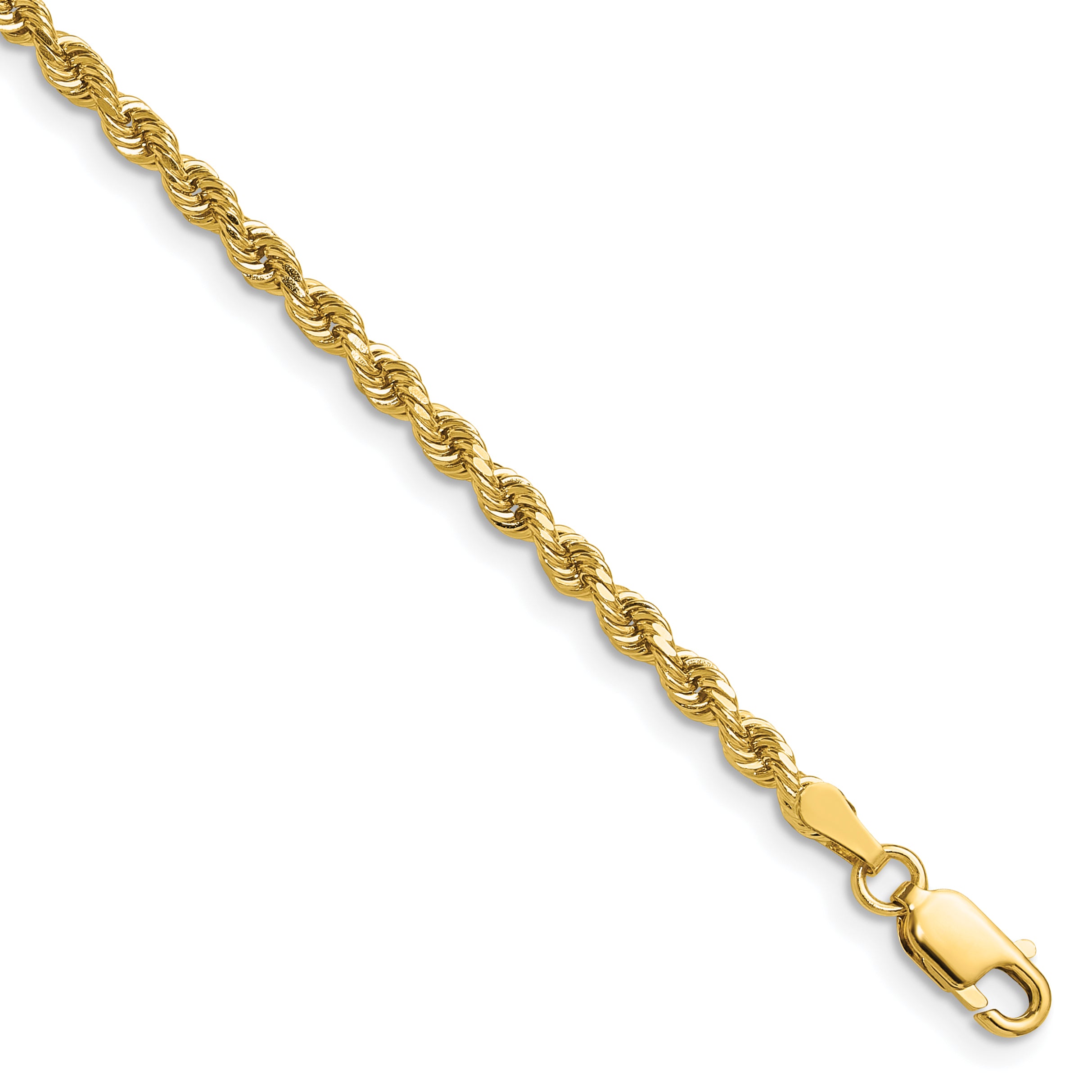 14k 3.0mm Semi-solid D/C Rope Chain