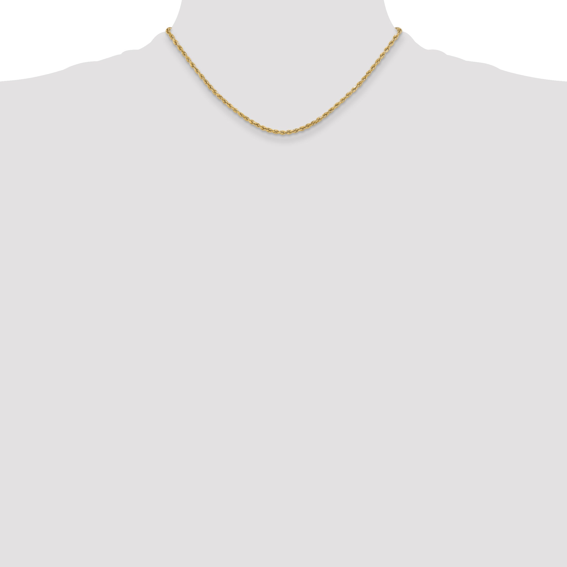 14k 3.0mm Semi-solid D/C Rope Chain