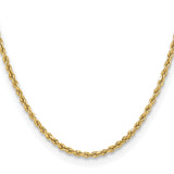 14k 3.0mm Semi-solid D/C Rope Chain