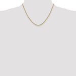 14k 3.0mm Semi-solid D/C Rope Chain