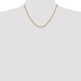 14k 3.0mm Semi-solid D/C Rope Chain