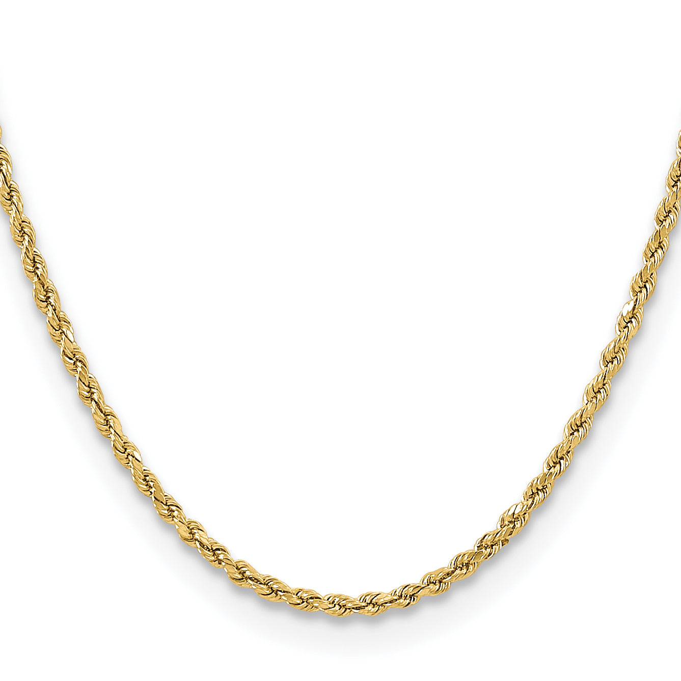 14k 3.0mm Semi-solid D/C Rope Chain