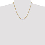 14k 3.0mm Semi-solid D/C Rope Chain
