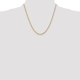 14k 3.0mm Semi-solid D/C Rope Chain