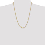 14k 3.0mm Semi-solid D/C Rope Chain