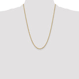 14k 3.0mm Semi-solid D/C Rope Chain