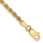 14k 3.0mm Semi-solid D/C Rope Chain