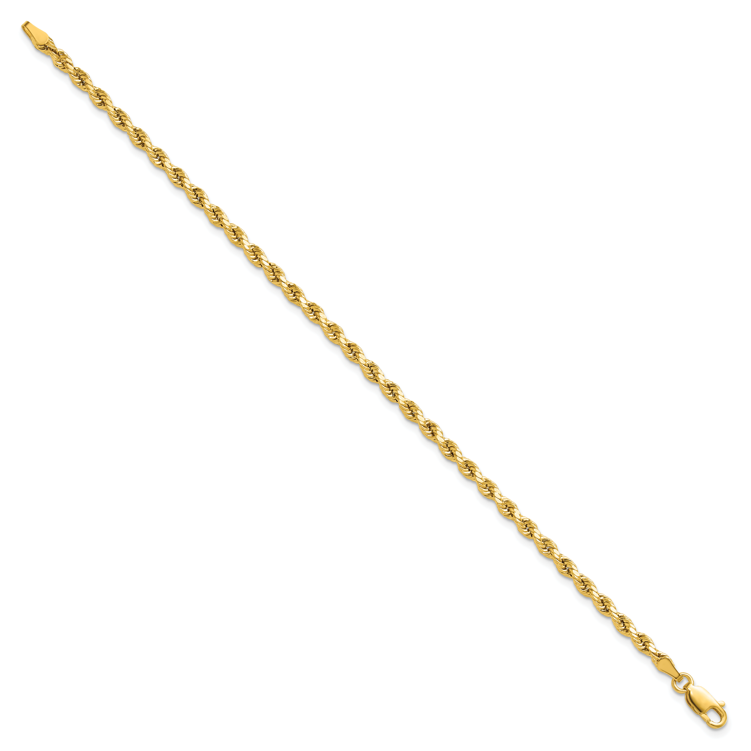 14k 3.0mm Semi-solid D/C Rope Chain