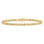 14k 3.0mm Semi-solid D/C Rope Chain