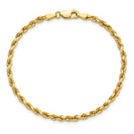 14k 3.0mm Semi-solid D/C Rope Chain