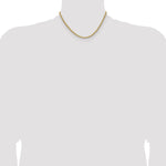14k 3.5mm Semi-solid D/C Rope Chain