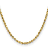 14k 3.5mm Semi-solid D/C Rope Chain