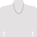14k 3.5mm Semi-solid D/C Rope Chain