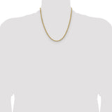 14k 3.5mm Semi-solid D/C Rope Chain