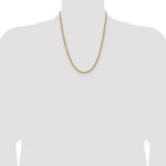 14k 3.5mm Semi-solid D/C Rope Chain