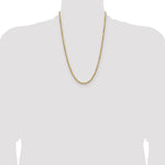 14k 3.5mm Semi-solid D/C Rope Chain
