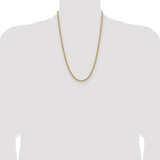 14k 3.5mm Semi-solid D/C Rope Chain