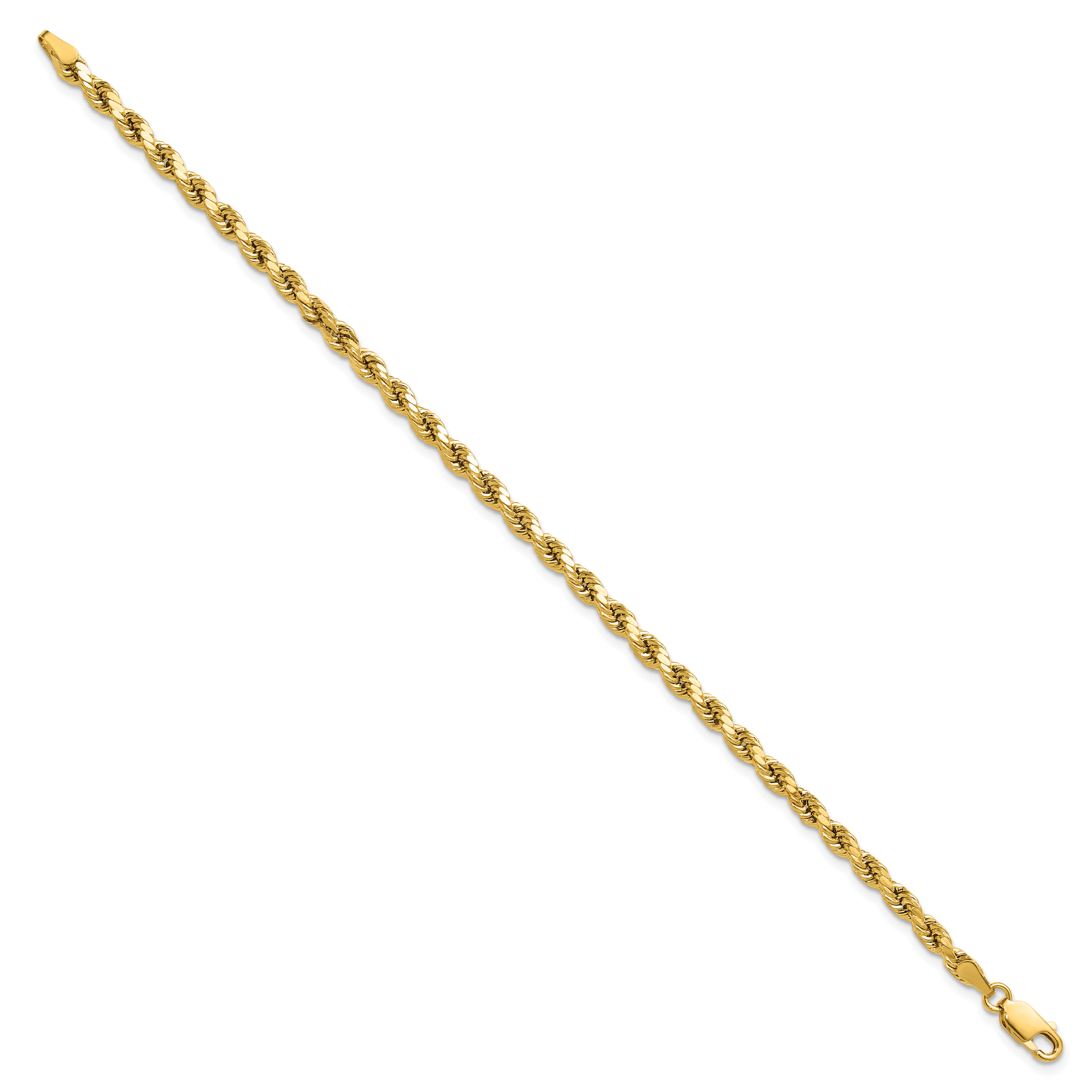 14k 3.5mm Semi-solid D/C Rope Chain