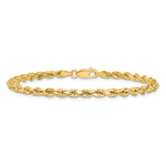 14k 3.5mm Semi-solid D/C Rope Chain