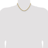 14k 4.0mm Semi-solid D/C Rope Chain