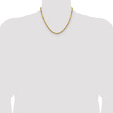 14k 4.0mm Semi-solid D/C Rope Chain