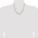 14k 4.0mm Semi-solid D/C Rope Chain