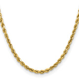 14k 4.0mm Semi-solid D/C Rope Chain