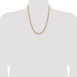 14k 4.0mm Semi-solid D/C Rope Chain