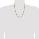 14k 4.0mm Semi-solid D/C Rope Chain