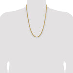 14k 4.0mm Semi-solid D/C Rope Chain