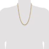 14k 4.0mm Semi-solid D/C Rope Chain