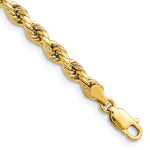 14k 4.0mm Semi-solid D/C Rope Chain