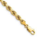 14k 4.0mm Semi-solid D/C Rope Chain