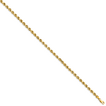 14k 4.0mm Semi-solid D/C Rope Chain