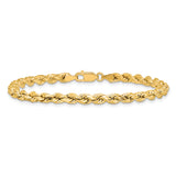 14k 4.0mm Semi-solid D/C Rope Chain