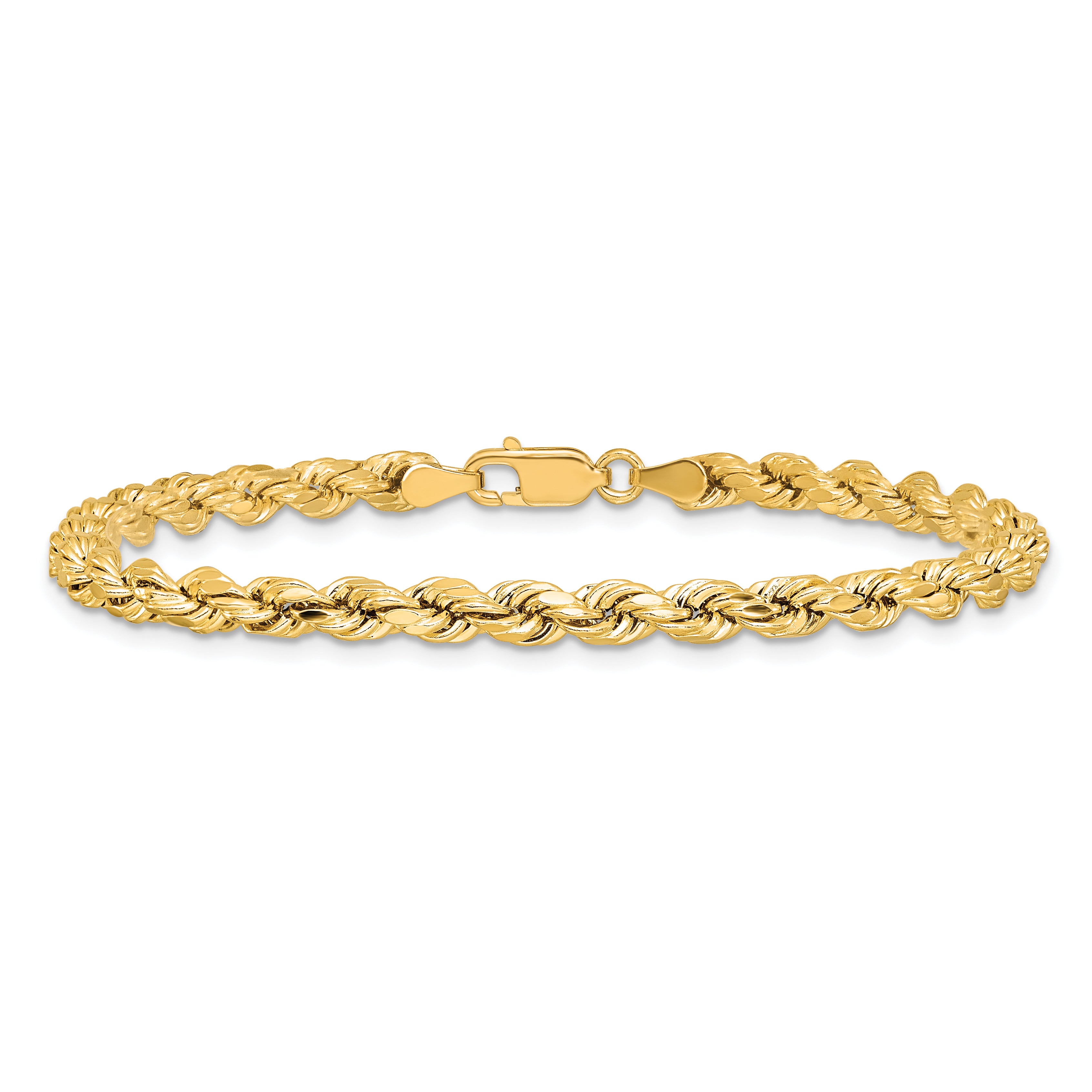 14k 4.0mm Semi-solid D/C Rope Chain