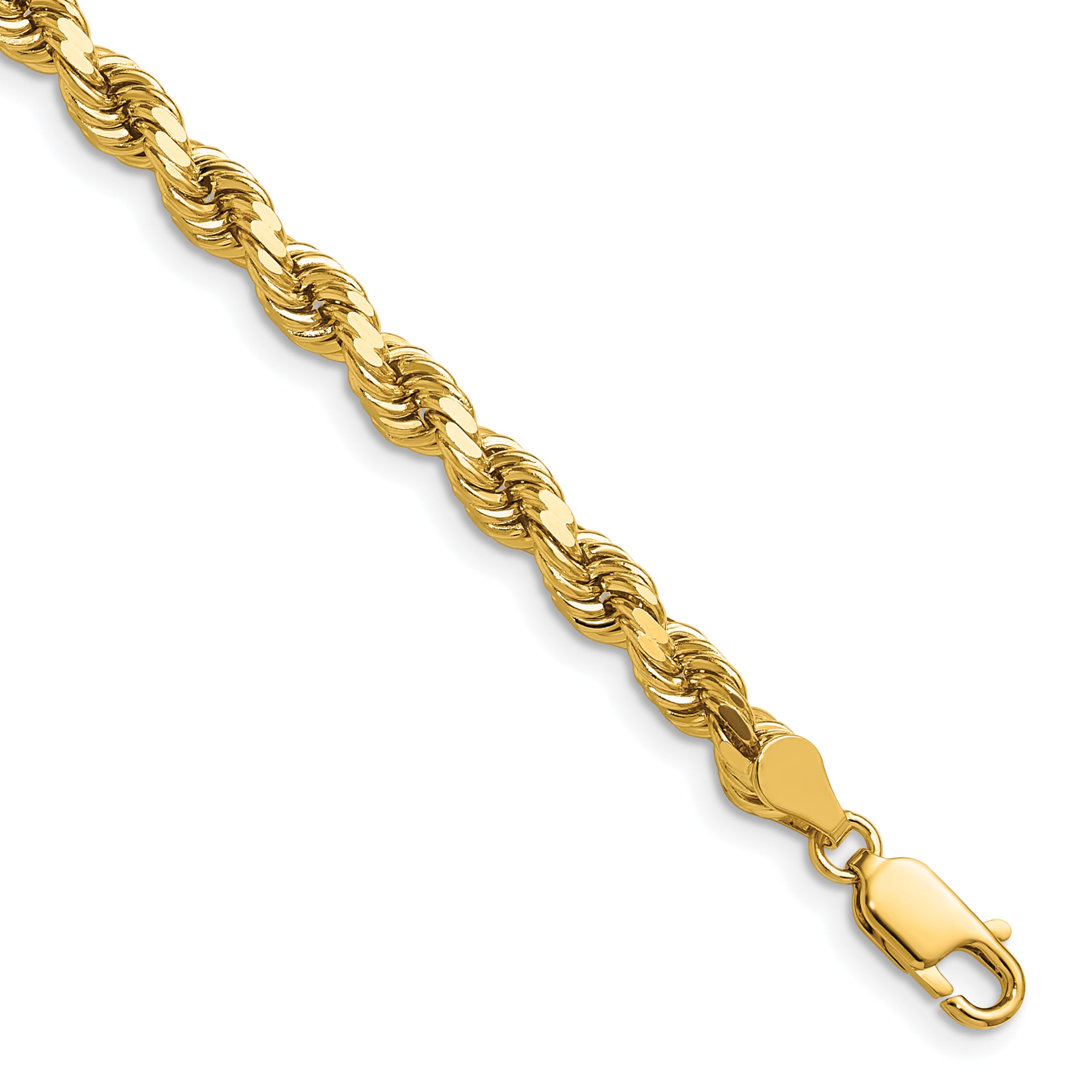 14k 4.9mm Semi-solid D/C Rope Chain