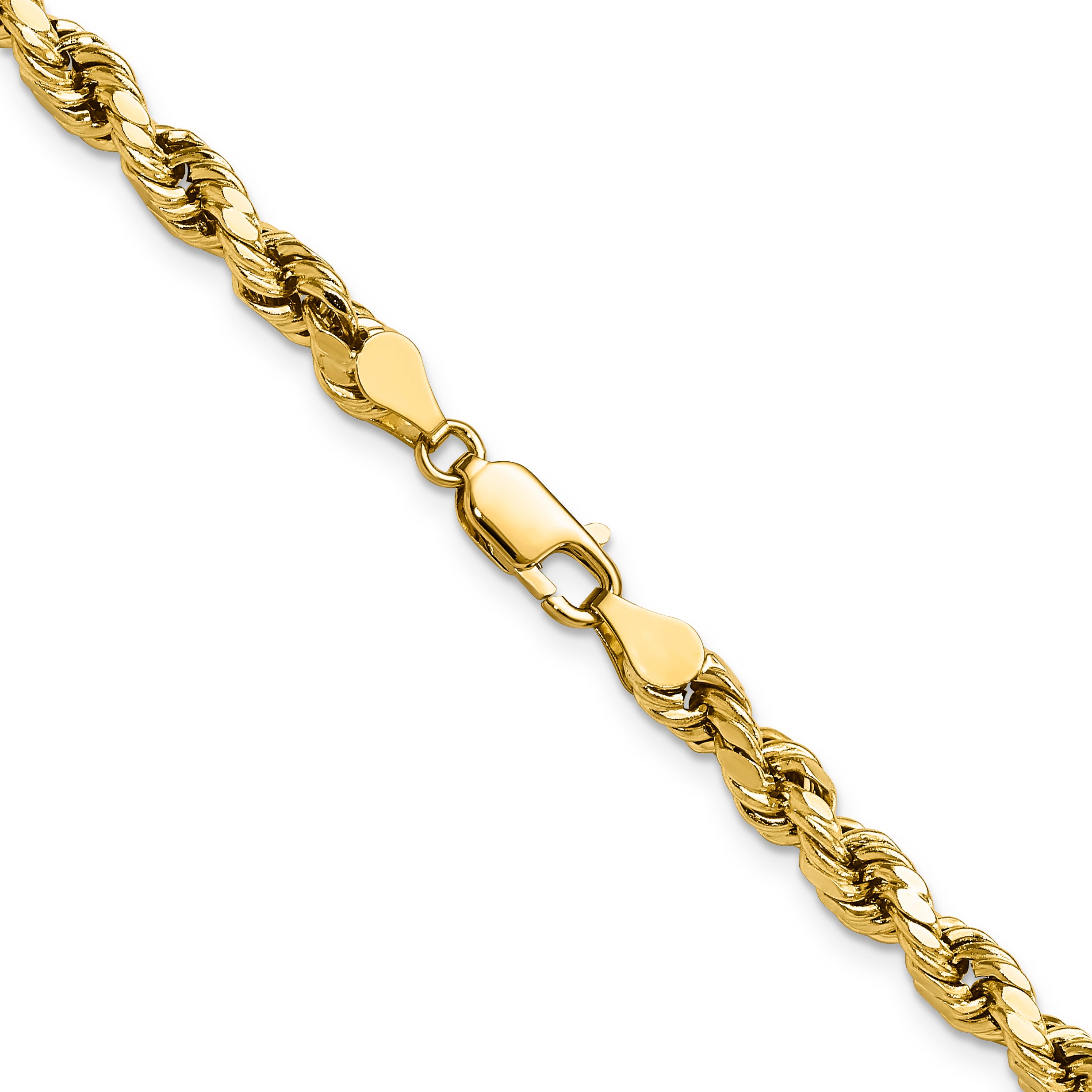14k 4.9mm Semi-solid D/C Rope Chain